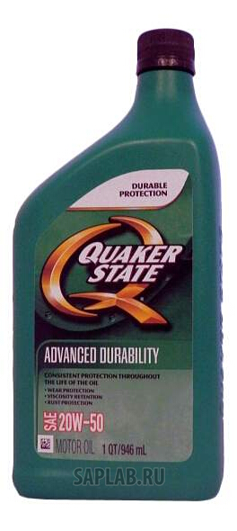 Купить запчасть QUAKER STATE - 550024062 QUAKER STATE Advanced Durability 20W-50 0,946л