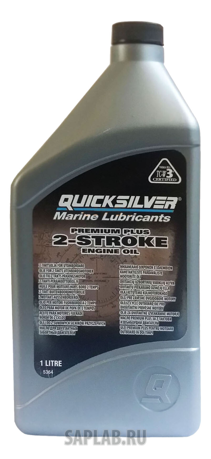 Купить запчасть QUICKSILVER - 92858026QB1 Моторное масло Quicksilver Premium Plus 2-Cycle Outboard Oil TC-W3 5W-30 1л