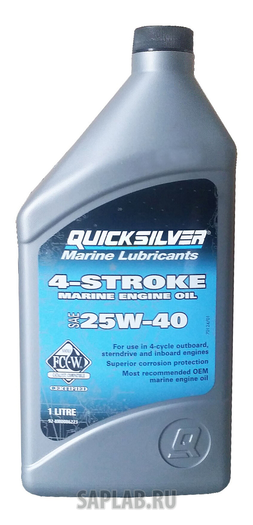 Купить запчасть QUICKSILVER - 928M0086223 Моторное масло Quicksilver 4-Stroke Marine Engine Oil 25W-40 1л