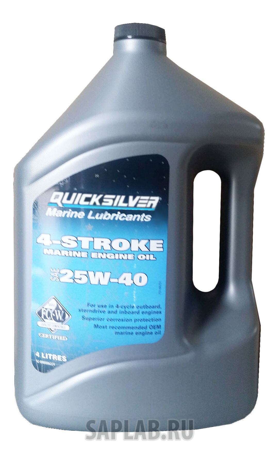 Купить запчасть QUICKSILVER - 928M0086224 Моторное масло Quicksilver 4-Stroke Marine Engine Oil 25W-40 4л