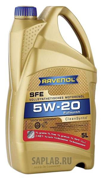 Купить запчасть RAVENOL - 111111000501A1R Моторное масло Ravenol Super Fuel Economy SFE 5W-20 5л