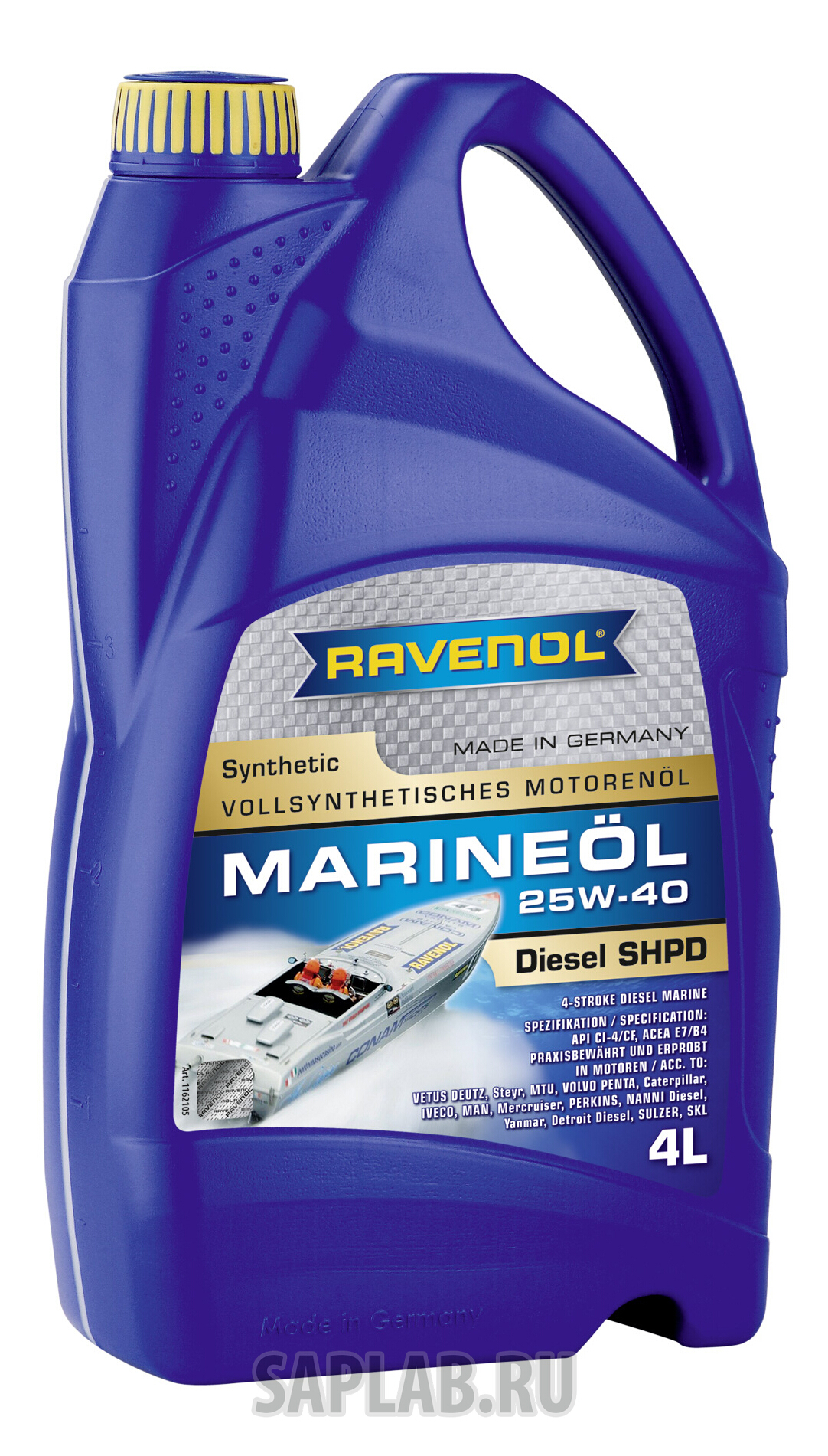 Купить запчасть RAVENOL - 4014835729797 Моторное масло Ravenol Marineoil SHPD 25W-40 4л