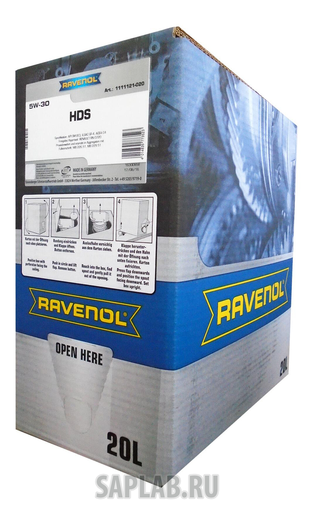 Купить запчасть RAVENOL - 4014835773523 Моторное масло Ravenol HDS Hydrocrack Diesel Specif SAE 5W-30 20л