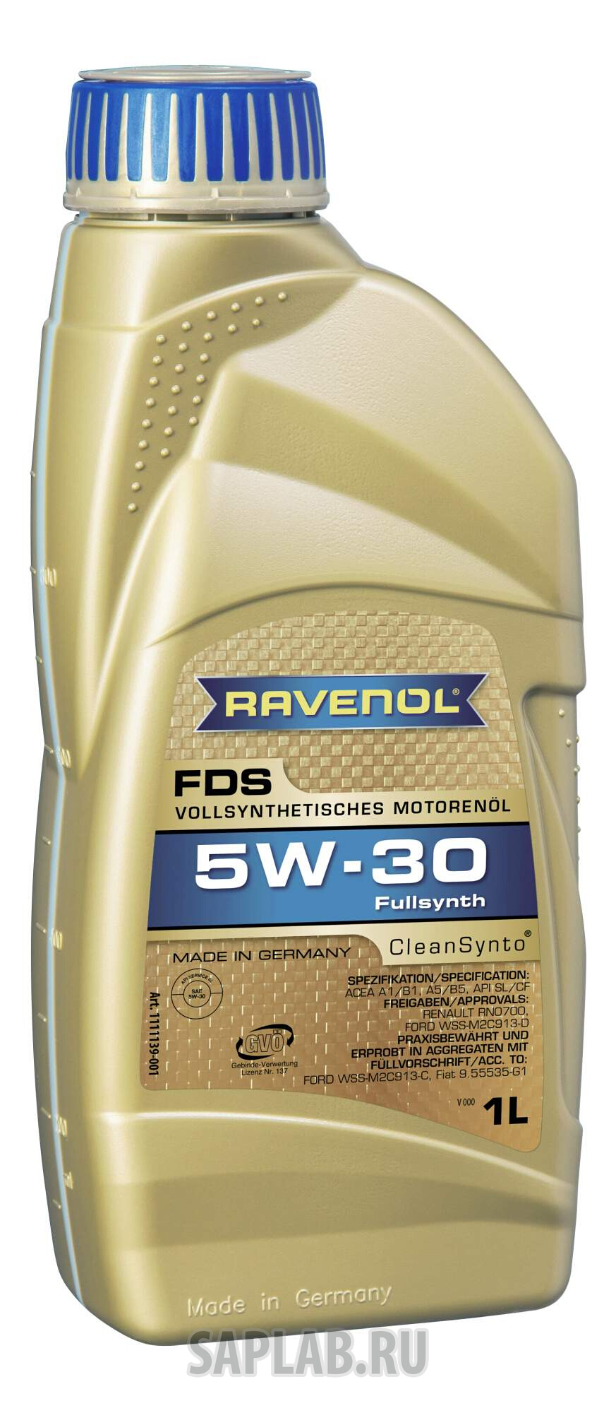 Купить запчасть RAVENOL - 4014835795617 Моторное масло Ravenol FDS SAE 5W-30 1л