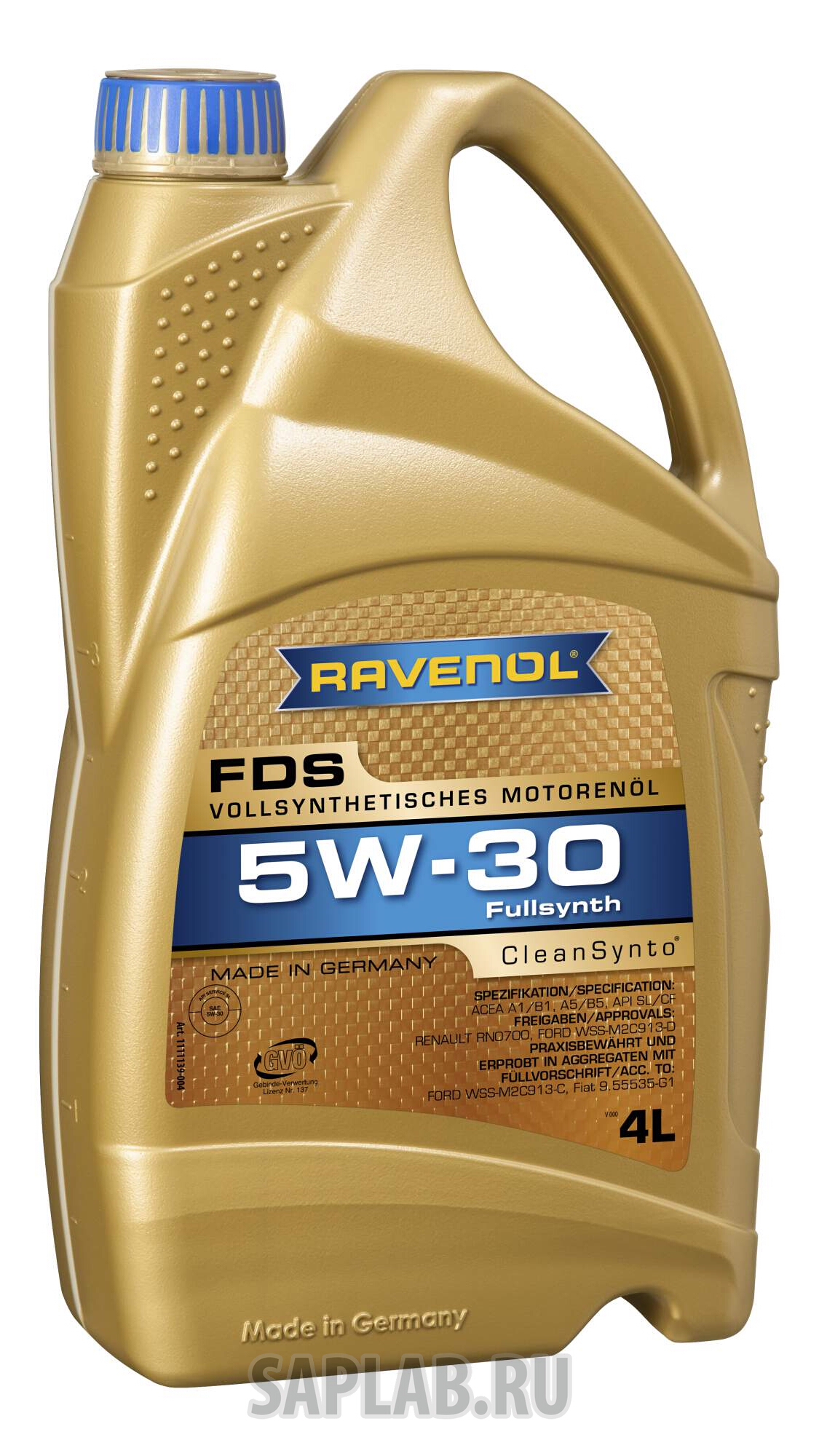 Купить запчасть RAVENOL - 4014835795693 Моторное масло Ravenol FDS SAE 5W-30 4л