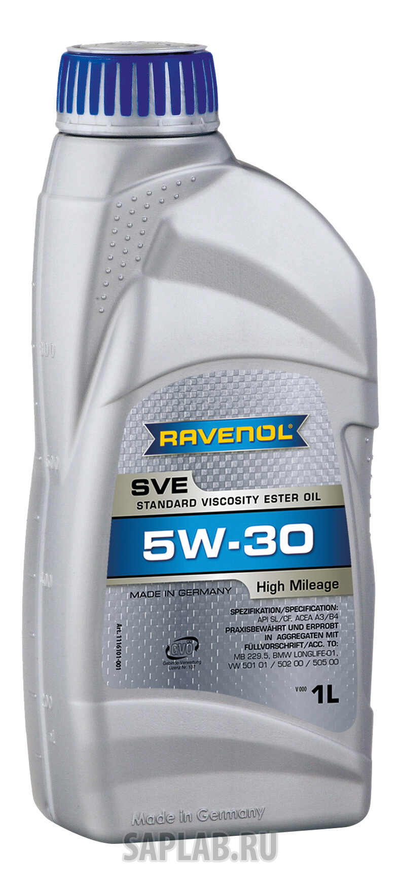 Купить запчасть RAVENOL - 4014835802704 Моторное масло Ravenol SVE Standard Viscosity Ester Oil SAE 5W-30 1л