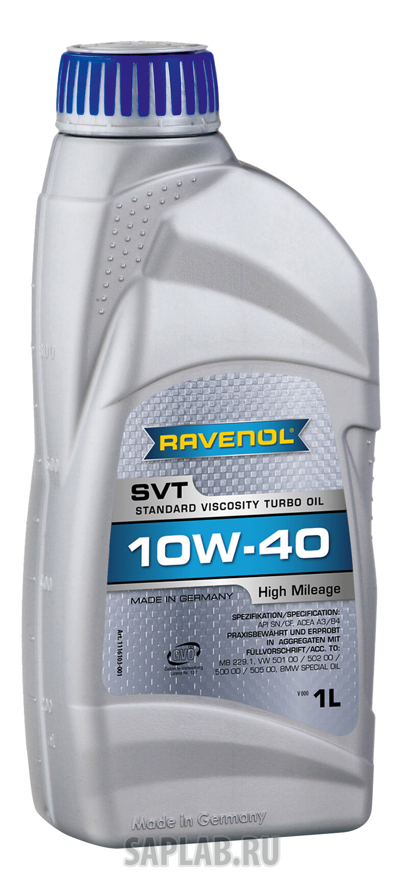 Купить запчасть RAVENOL - 4014835802858 Моторное масло Ravenol SVT Stand Viscosity Turbo Oil SAE 10W-40 1л