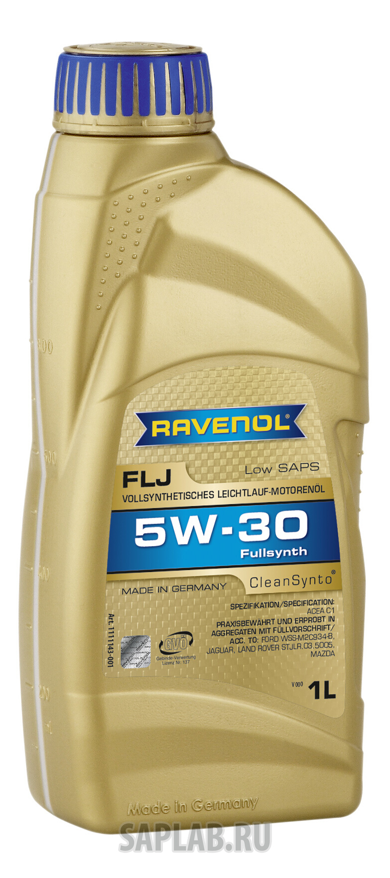 Купить запчасть RAVENOL - 4014835807150 Моторное масло Ravenol FLJ SAE 5W-30 1л