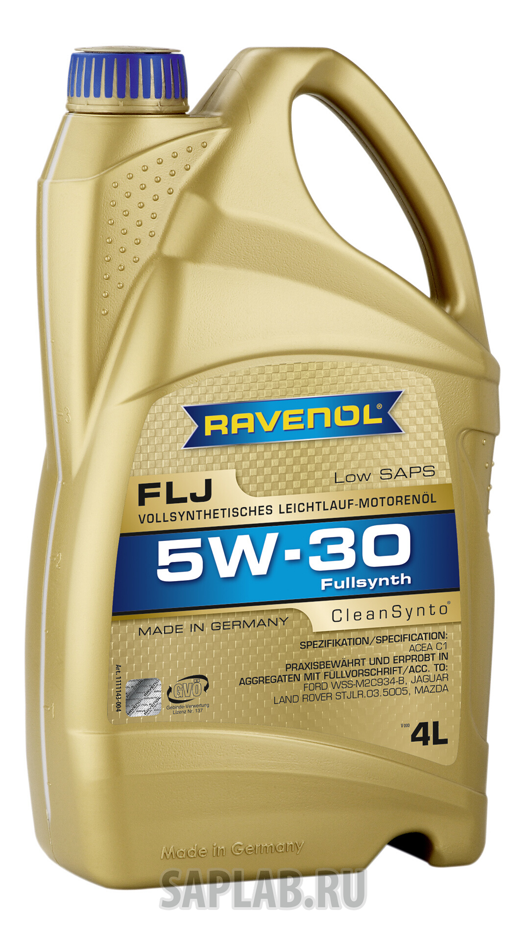 Купить запчасть RAVENOL - 4014835808201 Моторное масло Ravenol FLJ SAE 5W-30 4л