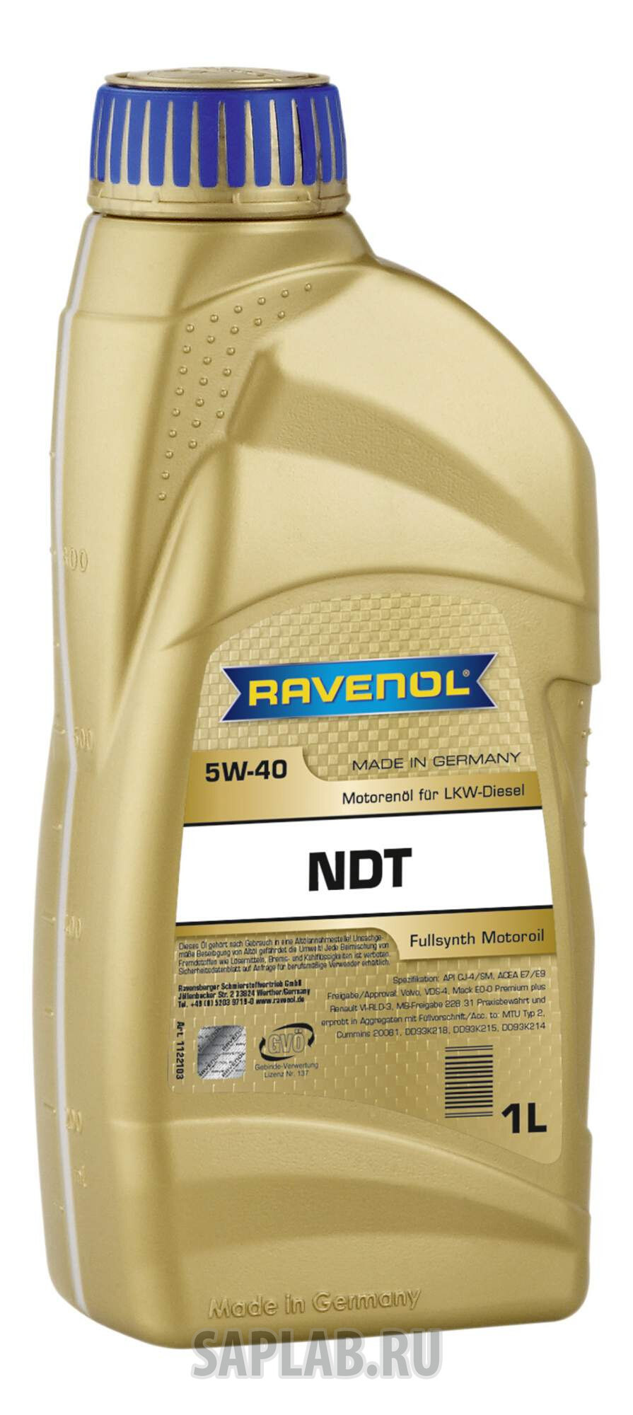 Купить запчасть RAVENOL - 4014835839656 Моторное масло Ravenol NDT SAE 5W-40 1л