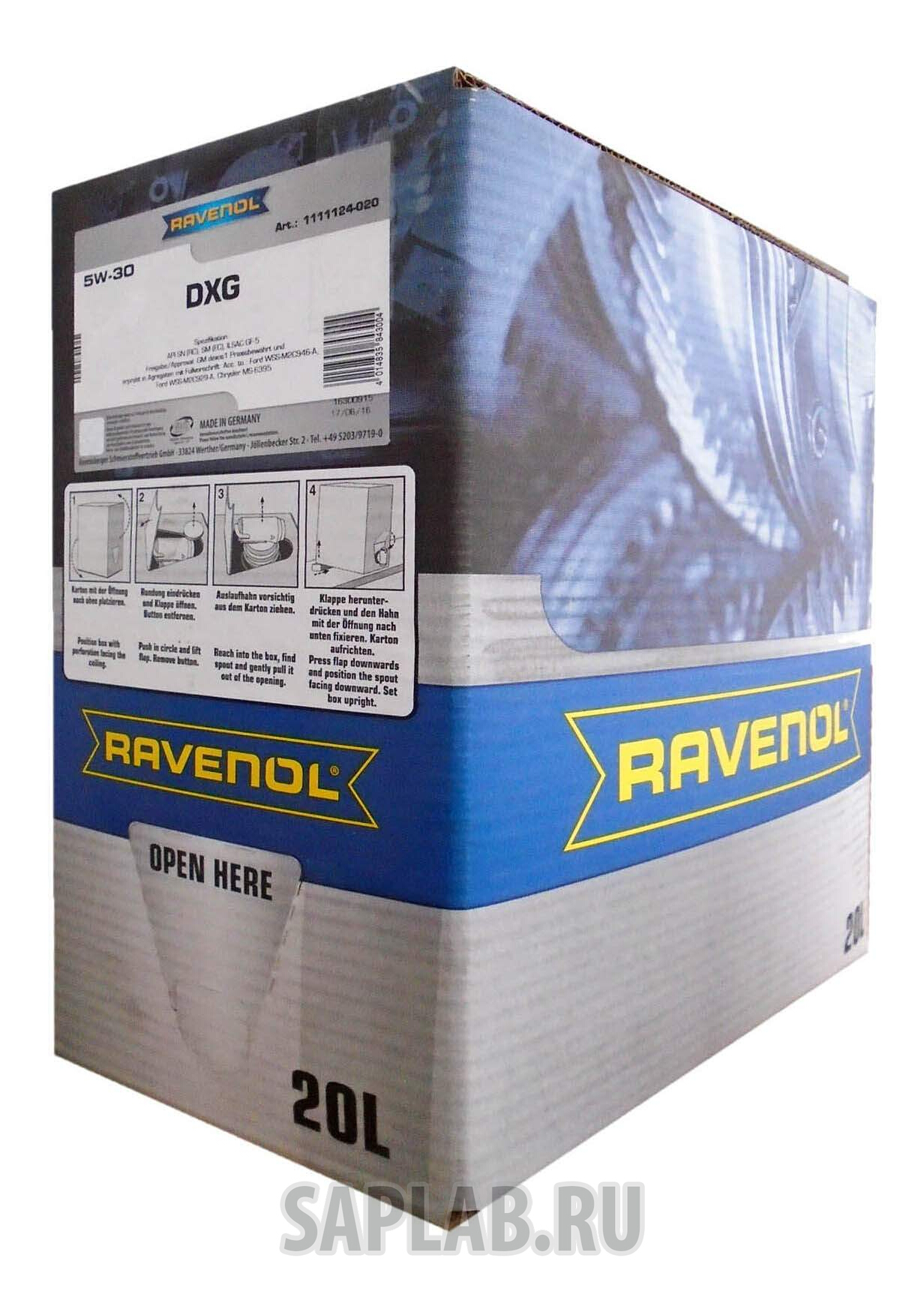 Купить запчасть RAVENOL - 4014835843004 Моторное масло Ravenol DXG SAE 5W-30 20л