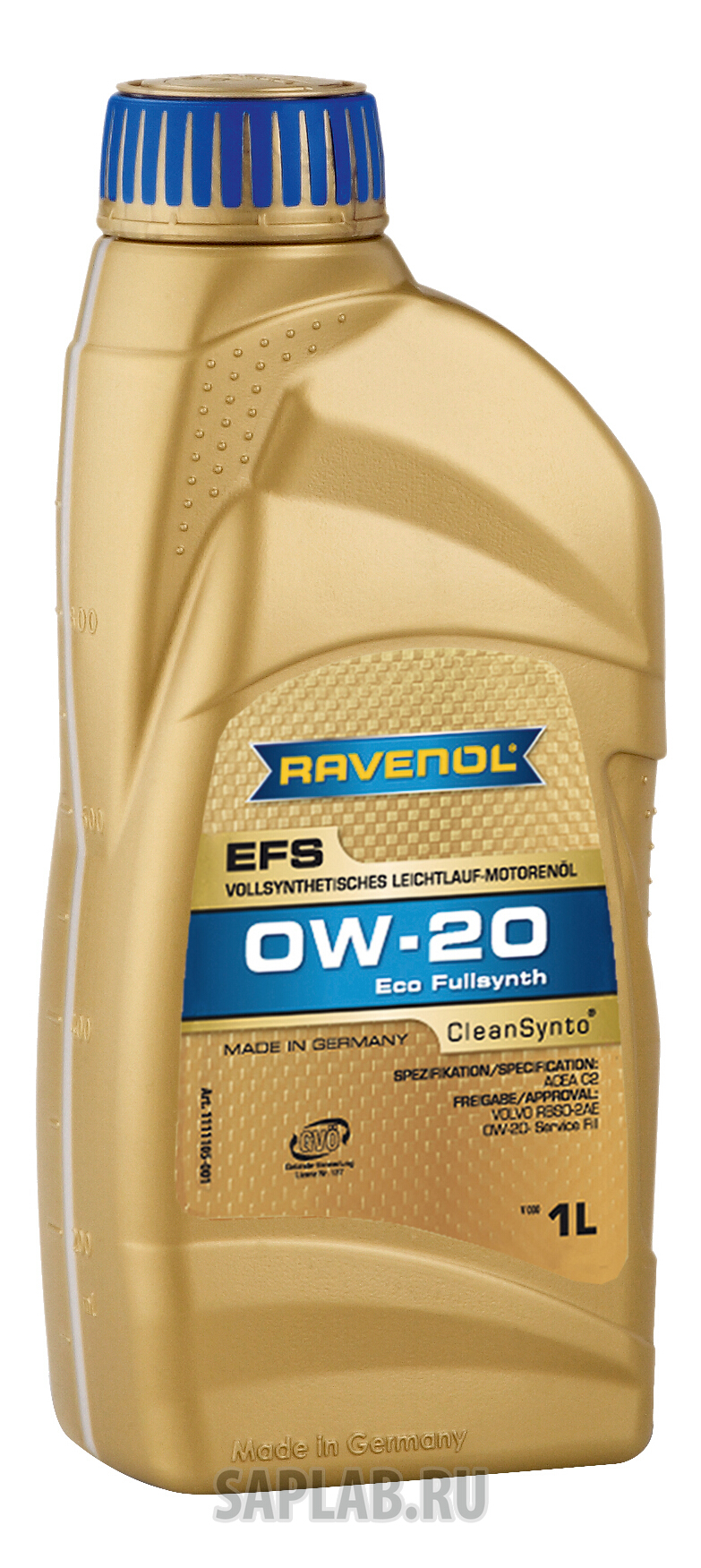 Купить запчасть RAVENOL - 4014835843127 Моторное масло Ravenol EFS EcoFullSynth SAE 0W-20 1л