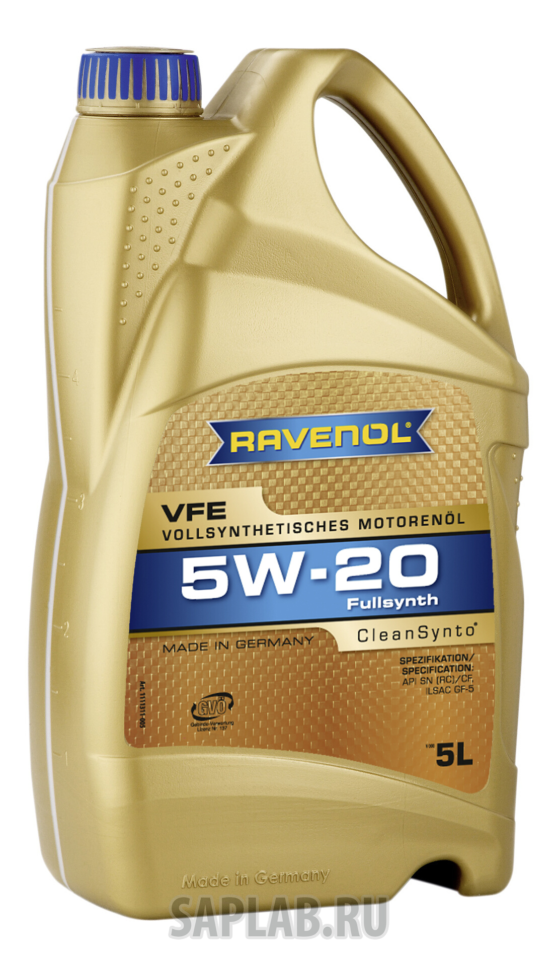 Купить запчасть RAVENOL - 4014835846067 Моторное масло Ravenol VFE SAE 5W-20 5л