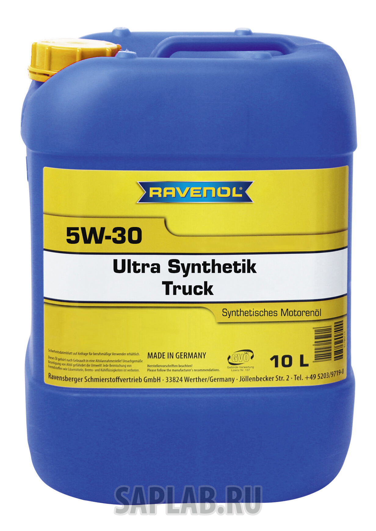 Купить запчасть RAVENOL - 4014835847347 Моторное масло Ravenol Ultra Synthetik Truck SAE 5W-30 10л