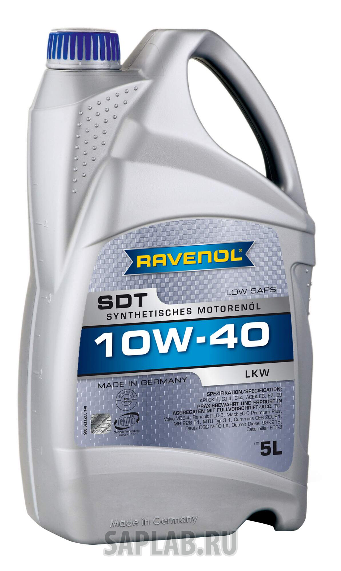 Купить запчасть RAVENOL - 4014835850637 Моторное масло Ravenol SDT Super Duty Truck SAE 10W-40 5л