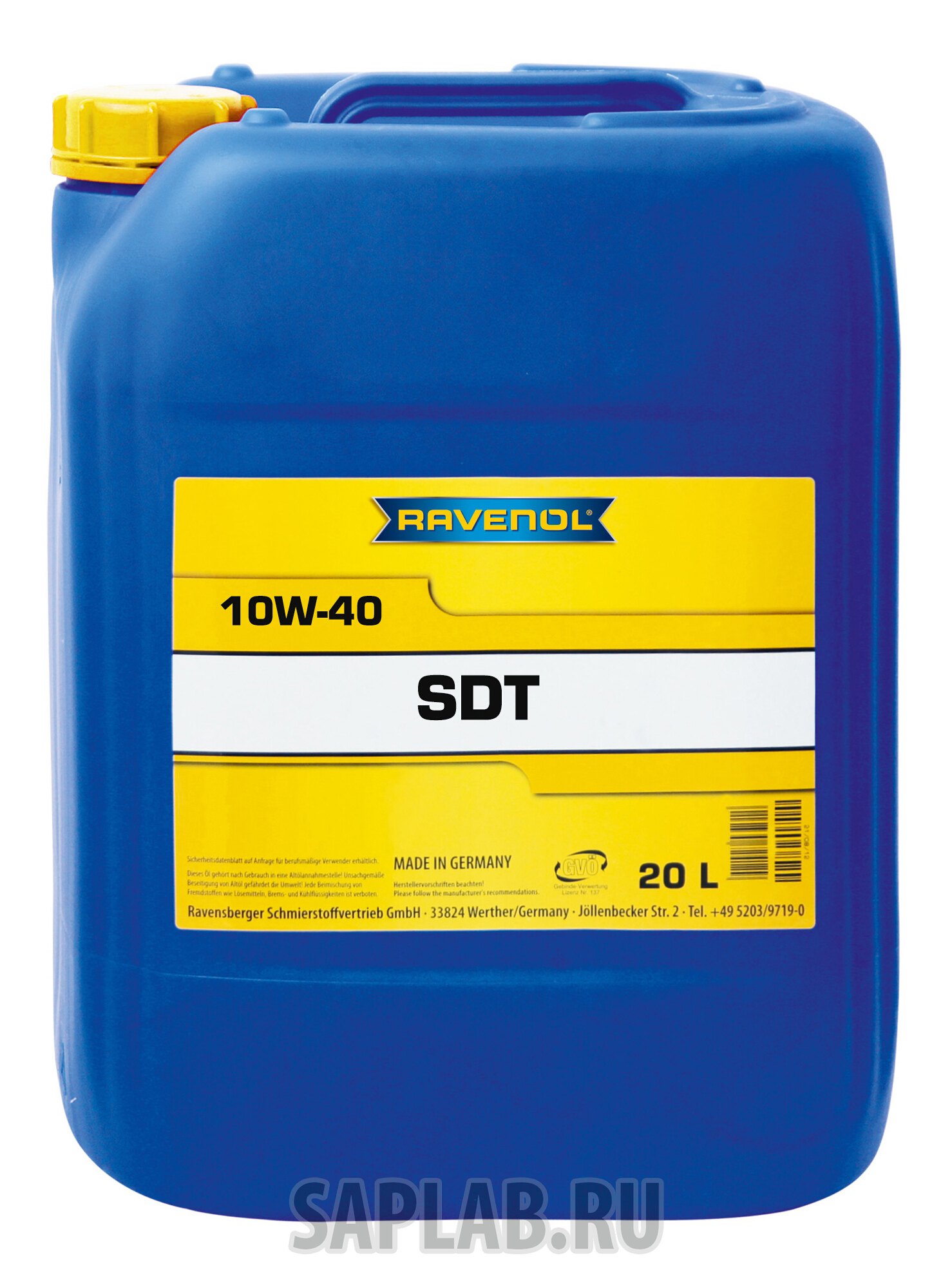 Купить запчасть RAVENOL - 4014835850705 Моторное масло Ravenol SDT Super Duty Truck SAE 10W-40 20л