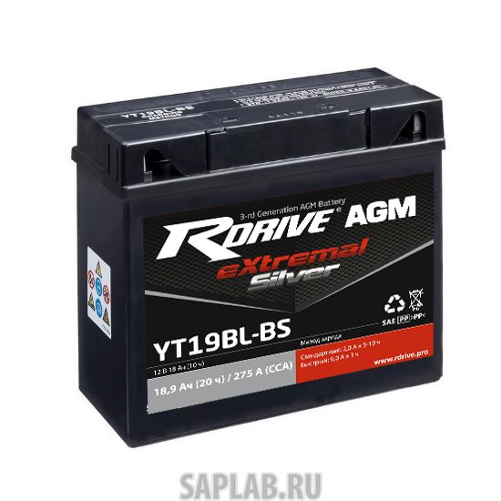 Купить запчасть  RDRIVE - YT19BLBS Аккумулятор RDRIVE SILVER YT19BL-BS