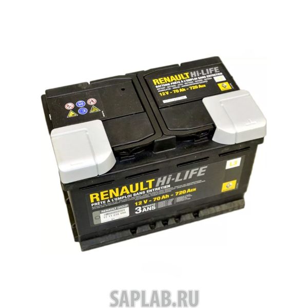 Купить запчасть  RENAULT - 7711821598 Аккумуляторная батарея L3 70ah/720a, Аналог 7711238598 RENAULT