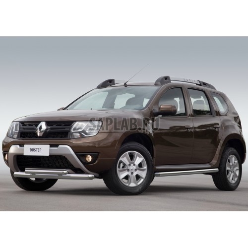 Купить запчасть RIVAL - R4703002 Защита переднего бампера Rival, d57+d42, Renault Duster V - все, 2015-, крепеж в комплекте, нержавеющая сталь