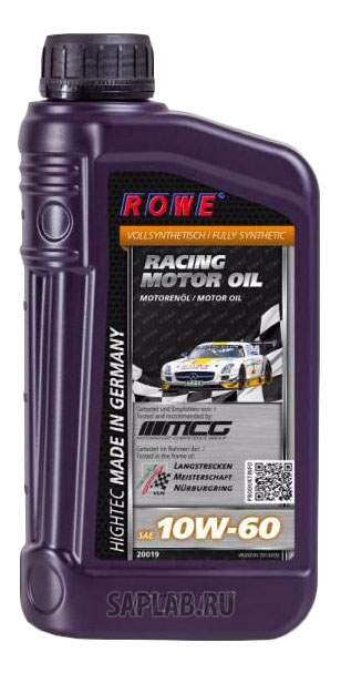 Купить запчасть ROWE - 20019001003 ROWE Racing Motor Oil 10W-60 1л