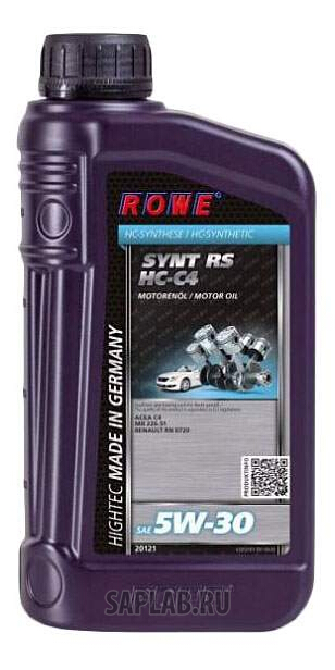 Купить запчасть ROWE - 20121001003 ROWE Hightec Synt RS HC-C4 5W-30 1л