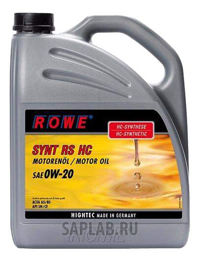 Купить запчасть ROWE - 2013453803 ROWE Hightec Synt RS HC 0W-20 5л