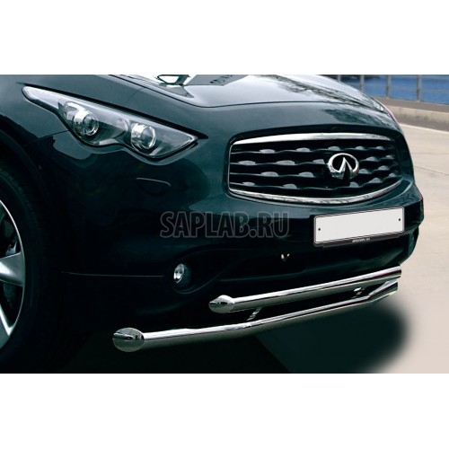 Купить запчасть SOUZ96 - INFX480748 Защита переднего бампера d 76/60 двойная "Infiniti FX 35/50