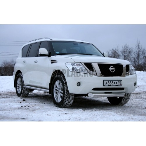 Купить запчасть SOUZ96 - NPAT481205 Защита переднего бампера d 100 одинарная "Nissan Patrol" 2010-, NPAT.48.1205