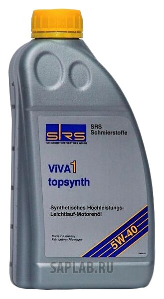 Купить запчасть SRS - 4033885000441 Моторное масло SRS Viva 1 topsynth 5W-40 1л