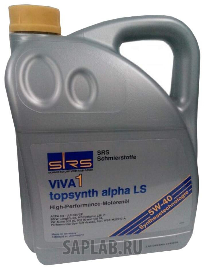 Купить запчасть SRS - 7944 Моторное масло SRS Viva 1 Topsynth Alpha LS 5W-40 4л