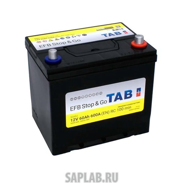 Купить запчасть  TAB_BATTERIES - 212860 Аккумулятор легковой "TAB" EFB STOP&GO; (60Ач о/п) 55D23L SMF