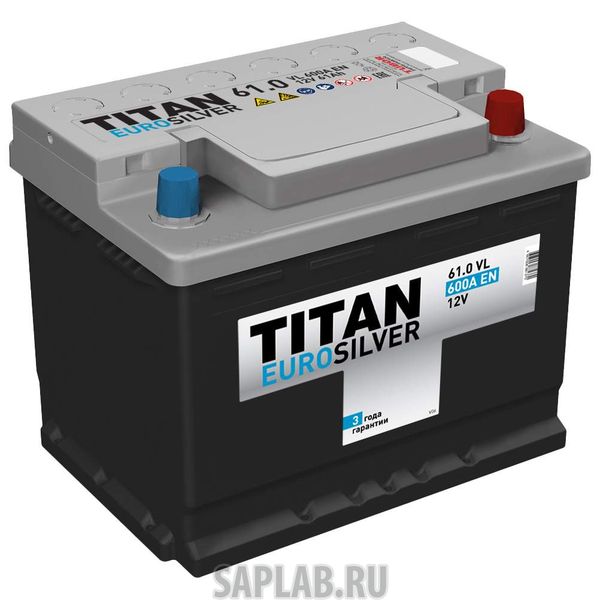 Купить запчасть  TITAN - 4607008881370 Аккумулятор TITAN EUROSILVER 61R 600A 242x175x190