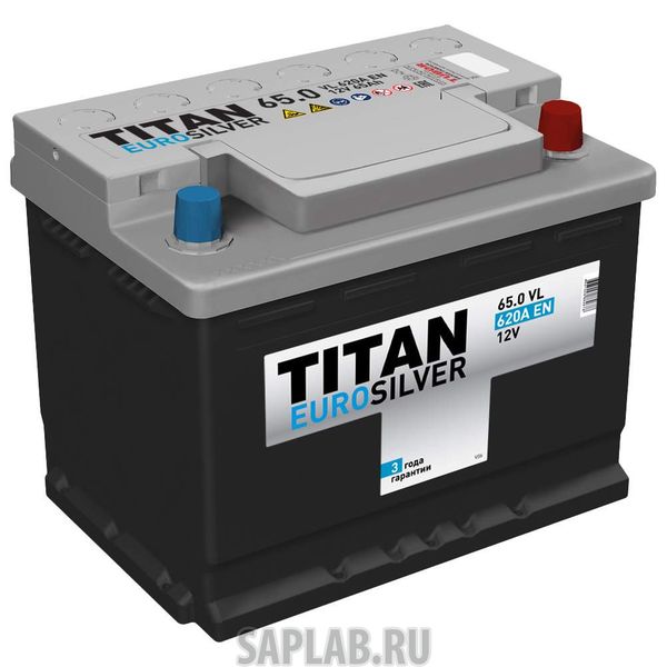 Купить запчасть  TITAN - 4607008884678 Аккумулятор TITAN EUROSILVER 65R 620A 242x175x190