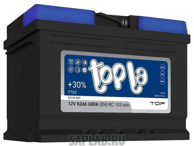 Купить запчасть  TOPLA - 118662 Аккумулятор автомобильный TOPLA TT62 62Ач 600A 118662