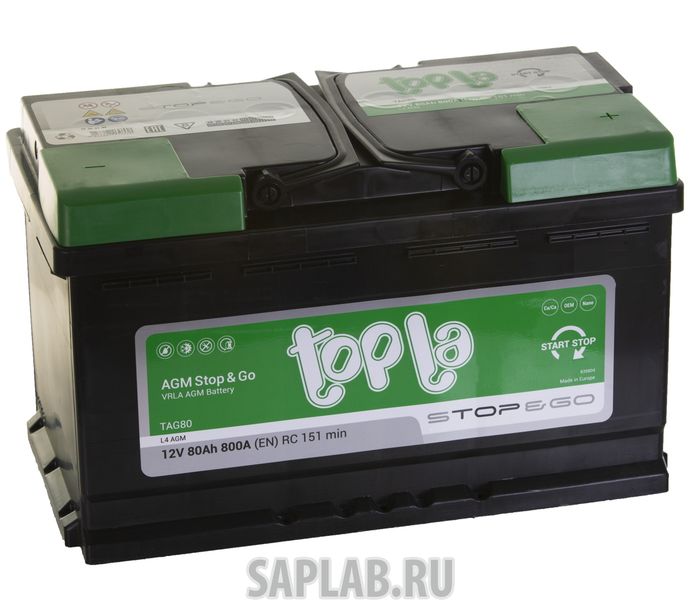 Купить запчасть  TOPLA - 1614 Аккумулятор TOPLA AGM 80R