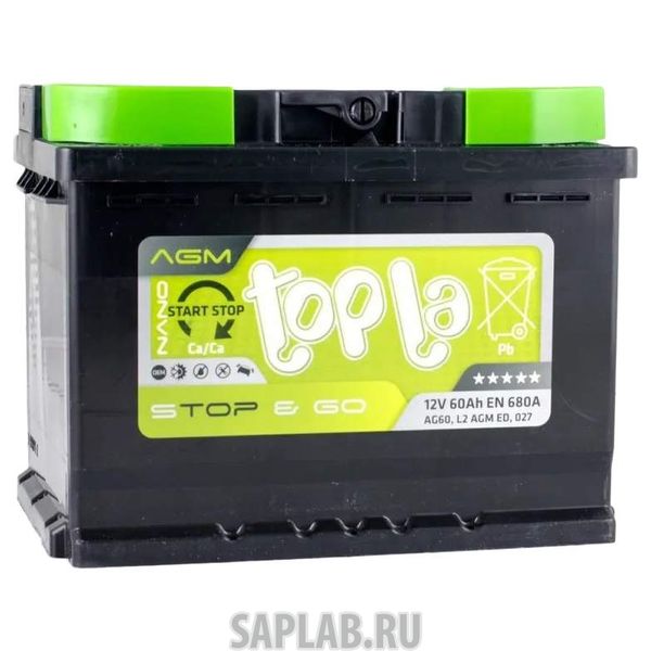 Купить запчасть  TOPLA - 60R680A Аккумулятор Topla AGM 60R 680A 242x175x190