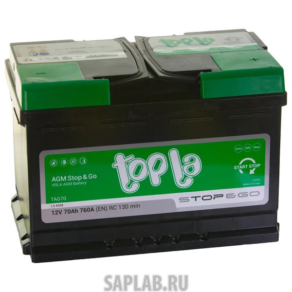 Купить запчасть  TOPLA - 70R760A Аккумулятор Topla AGM 70R 760A 278x175x190