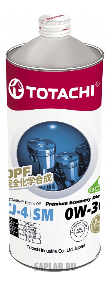 Купить запчасть TOTACHI - 4562374690783 Моторное масло Totachi Premium Economy Diesel Fully Synthetic CJ-4/SM 0W-30 1л