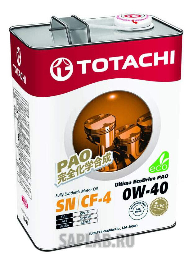 Купить запчасть TOTACHI - 4562374698543 Моторное масло Totachi Ultima EcoDrive PAO Синт SN/CF 0W-40 4л