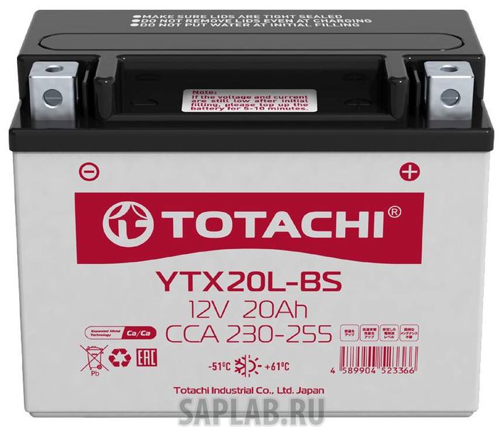 Купить запчасть  TOTACHI - 4589904523366 Аккумулятор автомобильный  TOTACHI MOTO 4589904523366 20 Ач