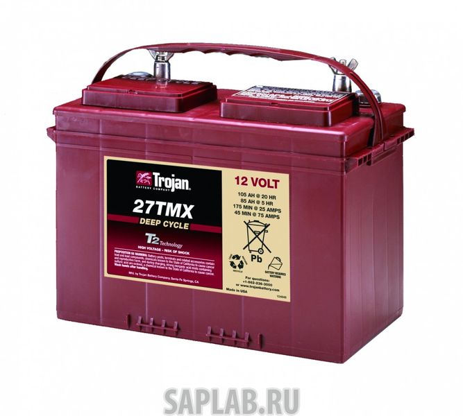 Купить запчасть  TROJAN - 27TMX Аккумулятор TROJAN 27TMX 12V 105A (323х168х235)