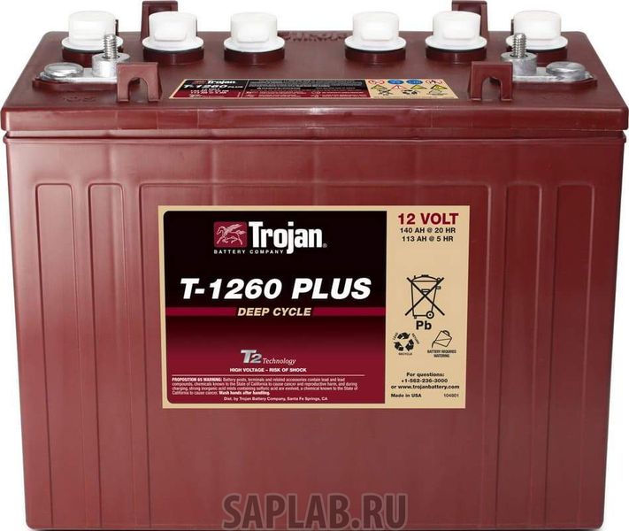 Купить запчасть  TROJAN - T1260 Аккумулятор TROJAN T1260+ 12V 140A (329х181х272)