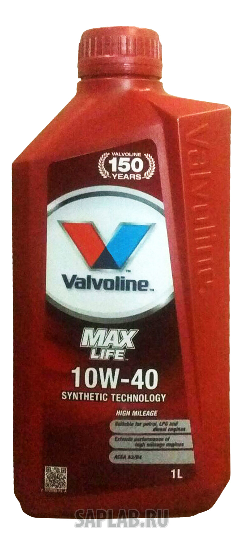 Купить запчасть VALVOLINE - 872295 Моторное масло Valvoline Maxlife SAE 10W-40 1л