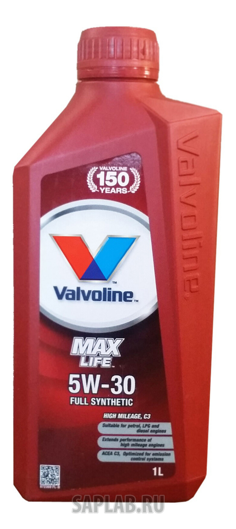 Купить запчасть VALVOLINE - 872369 Моторное масло Valvoline Maxlife C3 5W-30 1л