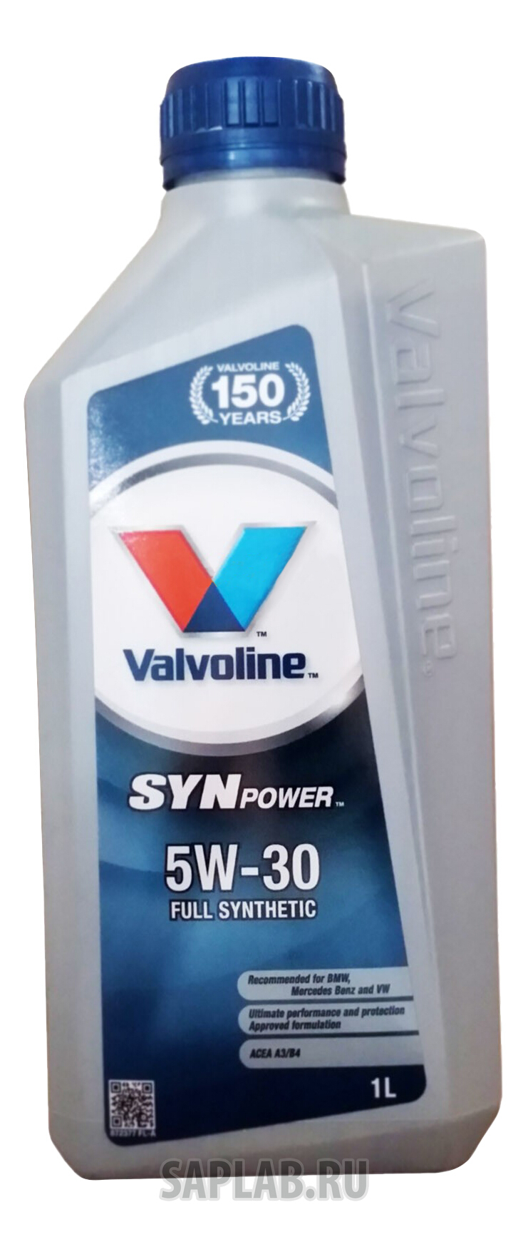 Купить запчасть VALVOLINE - 872377 Моторное масло Valvoline Synpower SAE 5W-30 1л