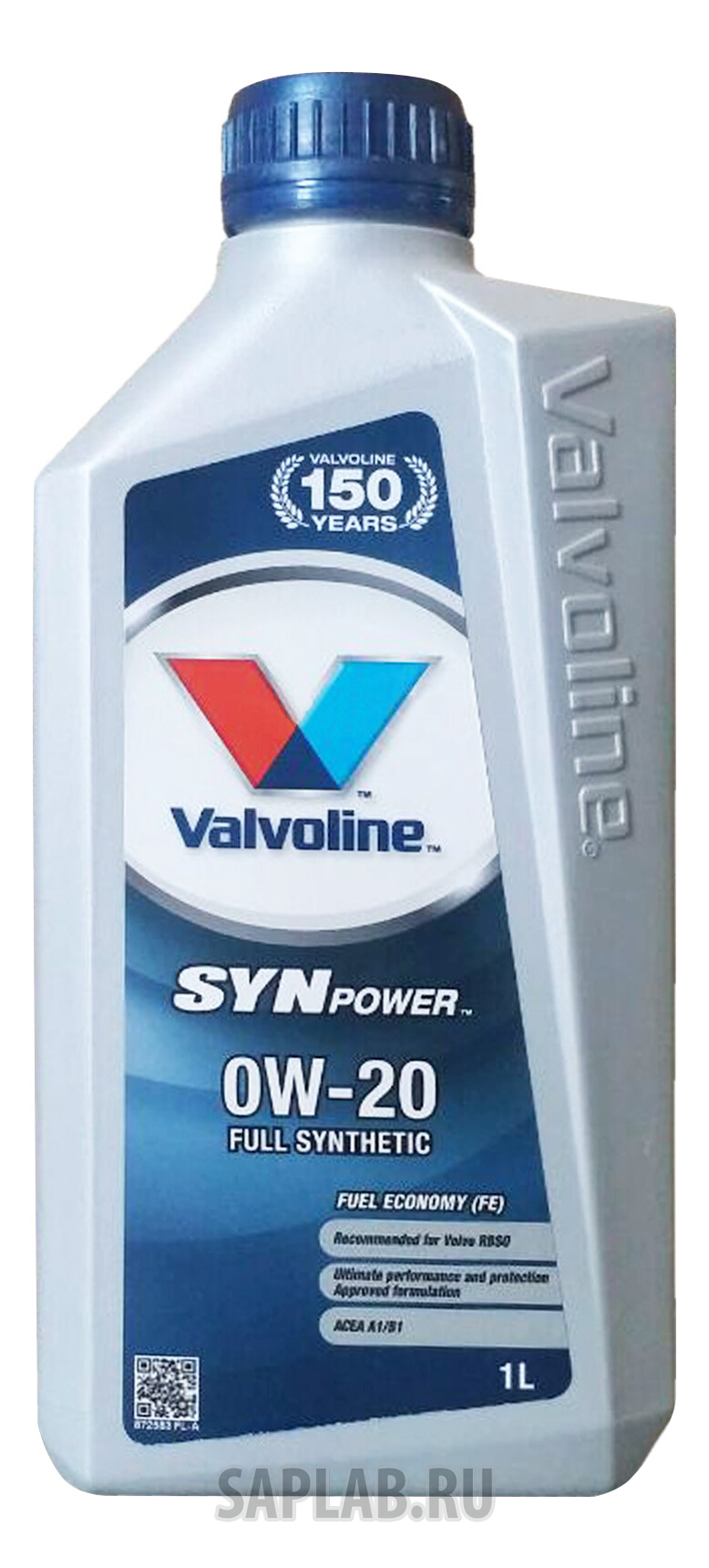 Купить запчасть VALVOLINE - 872583 Моторное масло Valvoline Synpower FE SAE 0W-20 1л