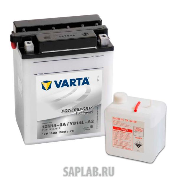 Купить запчасть  VARTA - 514011014 Аккумуляторная Батарея Powersports Freshpack [12v 14ah 190a B00] Varta