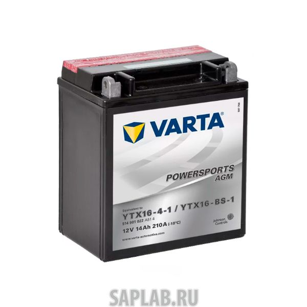 Купить запчасть  VARTA - 514902022 Аккумуляторная батарея Рус 14ah 210a 150/87/161 Ytx16-Bs Moto Varta 514902022