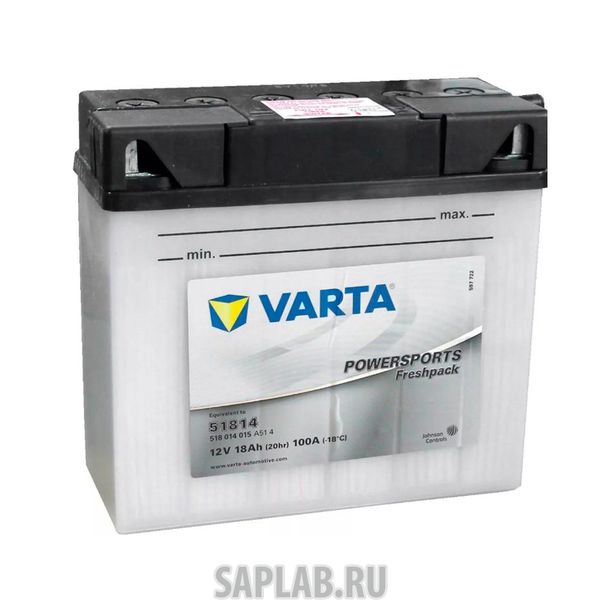 Купить запчасть  VARTA - 518014015A514 Аккумулятор мотоциклетный VARTA Powersports Freshpack 12V 18Ah 518014015A514