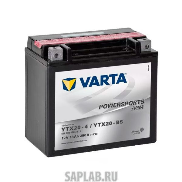 Купить запчасть  VARTA - 518902026 Аккумуляторная Батарея Powersports Agm [12v 18ah 250a B00] Varta 518902026